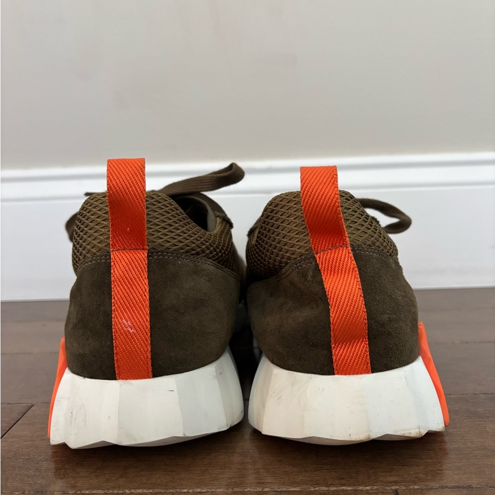 Men's Army green and Orange Sneakers - Picture 3 of 5